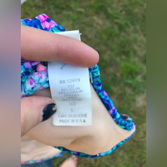 Vintage Citrus Floral Bikini Top - Picture 9 of 10